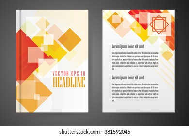 Abstract vector modern flyers brochure, booklet, annual report, design templates with white background in size a4.