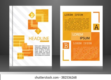 Abstract vector modern flyers brochure, booklet, annual report, design templates with white background in size a4.