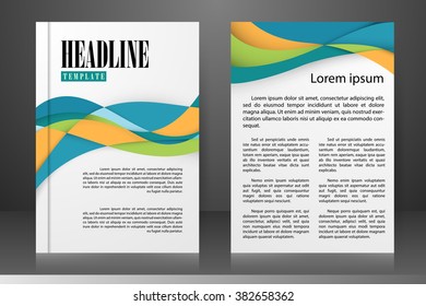Abstract vector modern flyers brochure, booklet, annual report, design templates with white background in size a4.