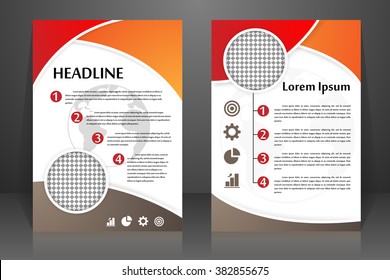 Abstract vector modern flyers brochure, booklet, annual report, design templates with white background in size a4.