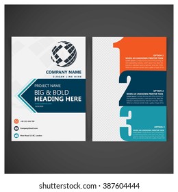 Abstract vector modern flyers brochure, booklet, annual report, design templates with white background in size a4.