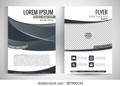 Abstract vector modern flyers brochure / annual report /design templates / stationery with white background in size a4
