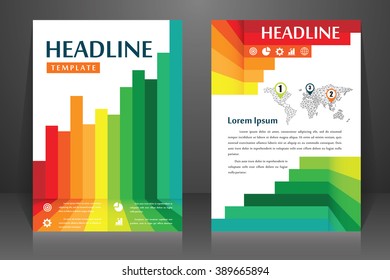 Abstract vector modern flyers brochure, booklet, annual report, design templates with white background in size a4.