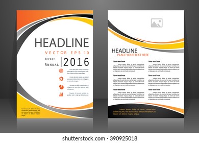 Abstract vector modern flyers brochure, booklet, annual report, design templates with white background in size a4.