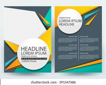 Abstract vector modern flyers brochure / annual report /design templates / stationery with white background in size a4