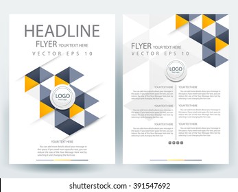 Abstract vector modern flyers brochure / annual report /design templates / stationery with white background in size a4