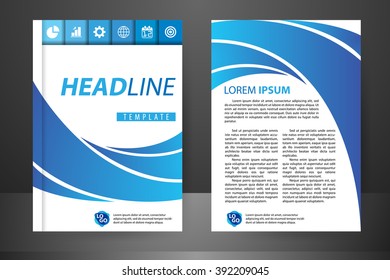 Abstract vector modern flyers brochure, booklet, annual report, design templates with white background in size a4.
