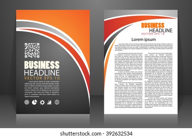 Abstract vector modern flyers brochure, booklet, annual report, design templates with white background in size a4.