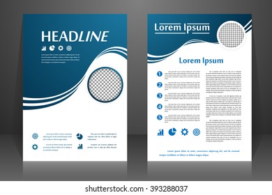 Abstract vector modern flyers brochure, booklet, annual report, design templates with white background in size a4.