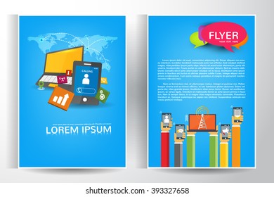 Abstract vector modern flyers brochure / annual report /design templates / stationery with white background in size a4