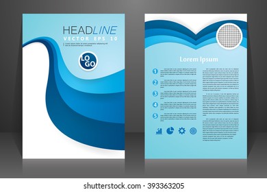 Abstract vector modern flyers brochure, booklet, annual report, design templates with white background in size a4.