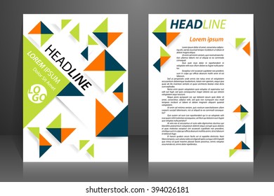 Abstract vector modern flyers brochure, booklet, annual report, design templates with white background in size a4.
