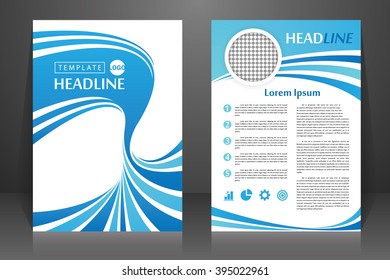 Abstract vector modern flyers brochure, booklet, annual report, design templates with white background in size a4.
