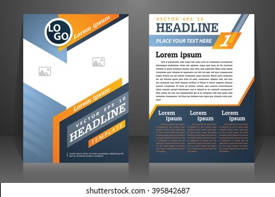 Abstract vector modern flyers brochure, booklet, annual report, design templates with white background in size a4.