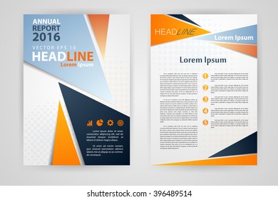 Abstract vector modern flyers brochure, booklet, annual report, design templates with white background in size a4.