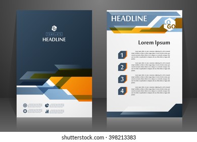 Abstract vector modern flyers brochure, booklet, annual report, design templates with white background in size a4.