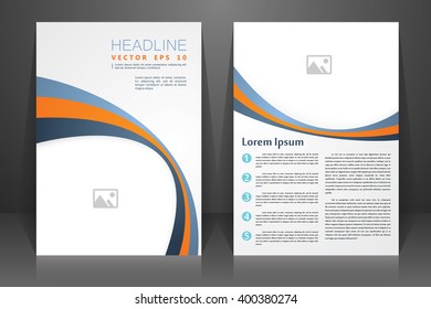 Abstract vector modern flyers brochure, booklet, annual report, design templates with white background in size a4.