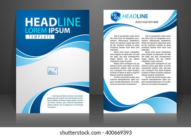 Abstract vector modern flyers brochure, booklet, annual report, design templates with white background in size a4.