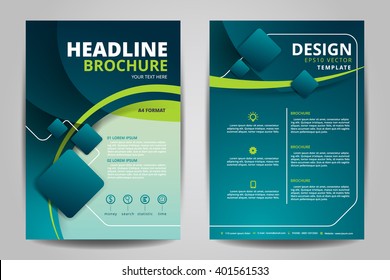 Abstract vector modern flyers brochure / annual report /design templates / stationery with white background in size a4