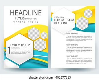 Abstract vector modern flyers brochure / annual report /design templates / stationery with white background in size a4