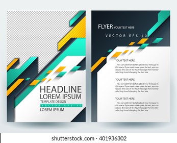 Abstract vector modern flyers brochure / annual report /design templates / stationery with white background in size a4
