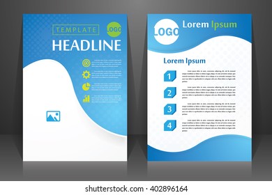 Abstract vector modern flyers brochure, booklet, annual report, design templates with white background in size a4.