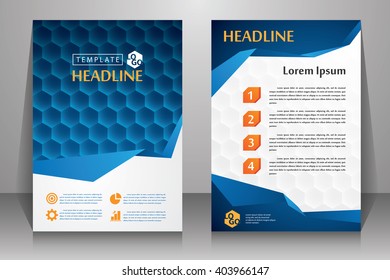 Abstract vector modern flyers brochure, booklet, annual report, design templates with white background in size a4.