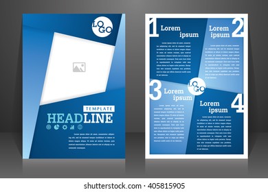 Abstract vector modern flyers brochure, booklet, annual report, design templates with white background in size a4.