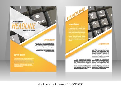 Abstract vector modern flyers brochure, booklet, annual report, design templates with white background in size a4.