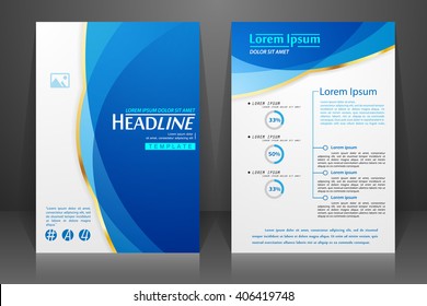 Abstract vector modern flyers brochure, booklet, annual report, design templates with white background in size a4.