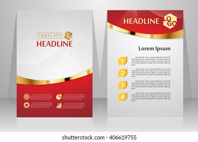 Abstract vector modern flyers brochure, booklet, annual report, design templates with white background in size a4.
