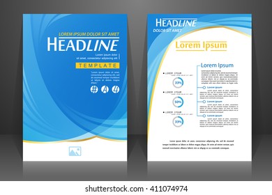 Abstract vector modern flyers brochure, booklet, annual report, design templates with white background in size a4.