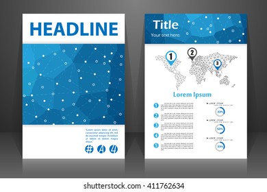 Abstract vector modern flyers brochure, booklet, annual report, design templates with white background in size a4.