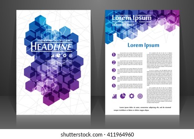Abstract vector modern flyers brochure, booklet, annual report, design templates with white background in size a4.