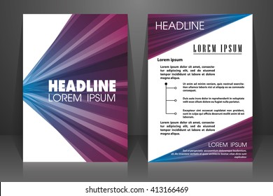 Abstract vector modern flyers brochure, booklet, annual report, design templates with white background in size a4.