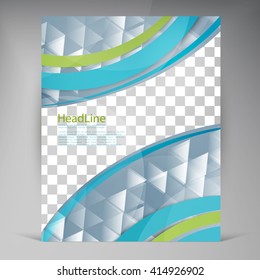 Abstract vector modern flyers brochure. Business brochure flyer design layout template in A4. Triangles