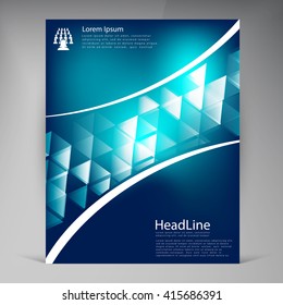 Abstract vector modern flyers brochure. Business brochure flyer design layout template in A4. Triangles