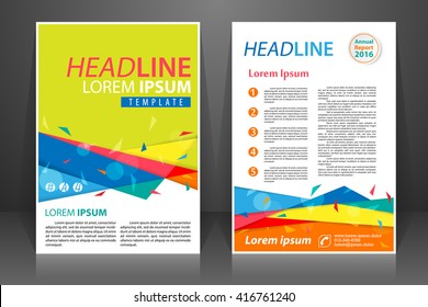 Abstract vector modern flyers brochure, booklet, annual report, design templates with white background in size a4.