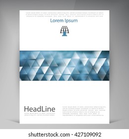 Abstract vector modern flyers brochure. Business brochure flyer design layout template in A4. Triangles
