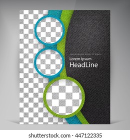 Abstract vector modern flyers brochure. Business brochure flyer design layout template in A4 circles