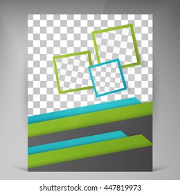 Abstract vector modern flyers brochure. Business brochure flyer design layout template in A4 squares