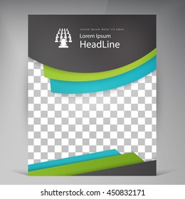 Abstract vector modern flyers brochure. Business brochure flyer design layout template in A4