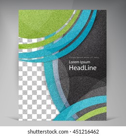 Abstract vector modern flyers brochure. Business brochure flyer design layout template in A4 circles