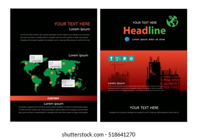 Abstract vector modern flyers brochure, construction brochure layout