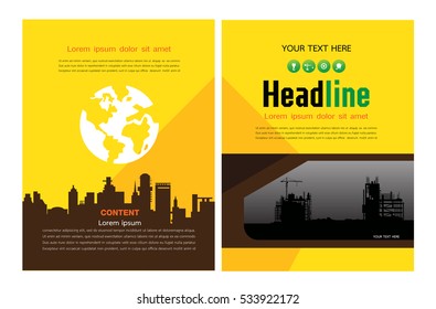 Abstract vector modern flyers brochure, construction brochure layout