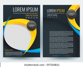 Abstract vector modern flyers brochure / annual report /design templates / stationery with white background in size a4
