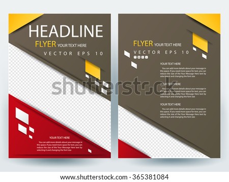 Abstract vector modern flyers brochure / annual report /design templates / stationery with white background in size a4