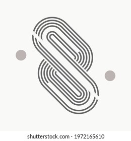 Abstract vector modern geometric background with lines. Minimalistic style. Balance concept.