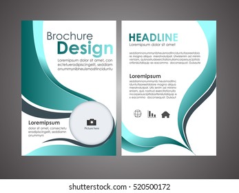Abstract vector modern green brochure