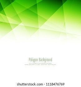 Abstract vector modern green polygon design background